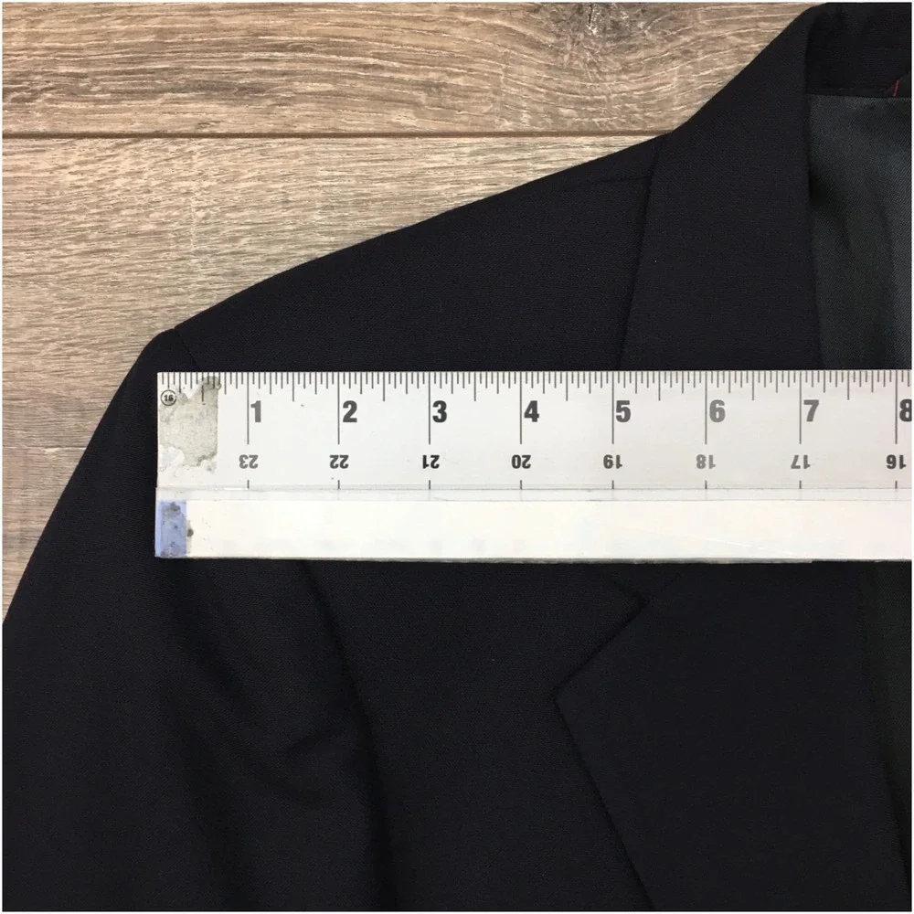 VINTAGE SAVILE ROW Mens Navy Blazer Sport Coat Casual Jacket Size 42R‎ Wool Suit